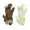 1 Pair Wall Art Hooks Key Hanger Decorative Hooks with Adhesive Resin Flowers And Tree Trunk Hooks for Hats Bags Towels Bedroom Entryway