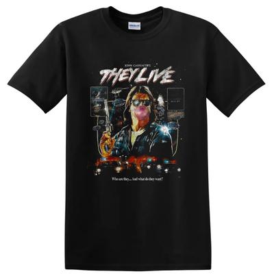 They Live Movie T Shirt Retro Sci Fi Alien Sunglasses Cult Horror Tee Gift Fan