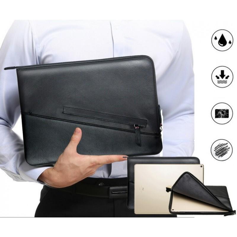 Genuine Full Grain Leather Laptop Sleeve 13-inch MacBook IPad Tablet Protective Case Neutral Style