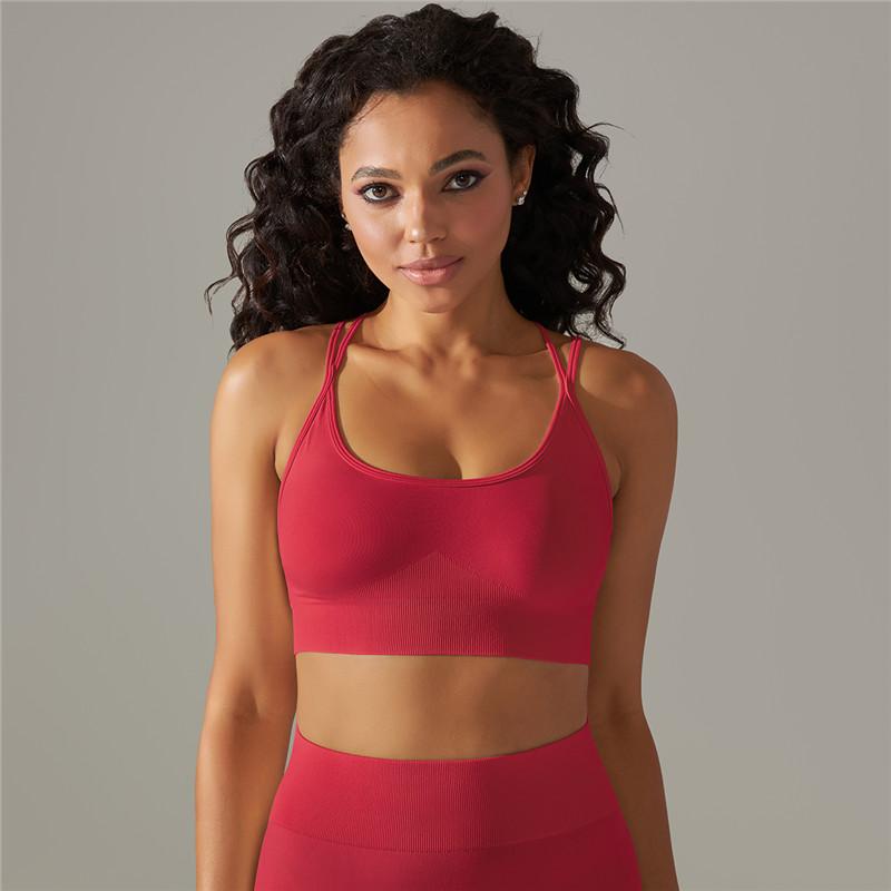 Auroth Stretch Yoga Bra Women Seamless Sports Bra Gym Fitness Vest Push Up Running Underwear Top