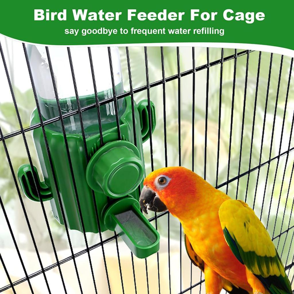 Automatic Bird Cage Water Dispenser Cage Hanging Easy Water Dispenser Feeder for Parakeets Cockatiels Budgies