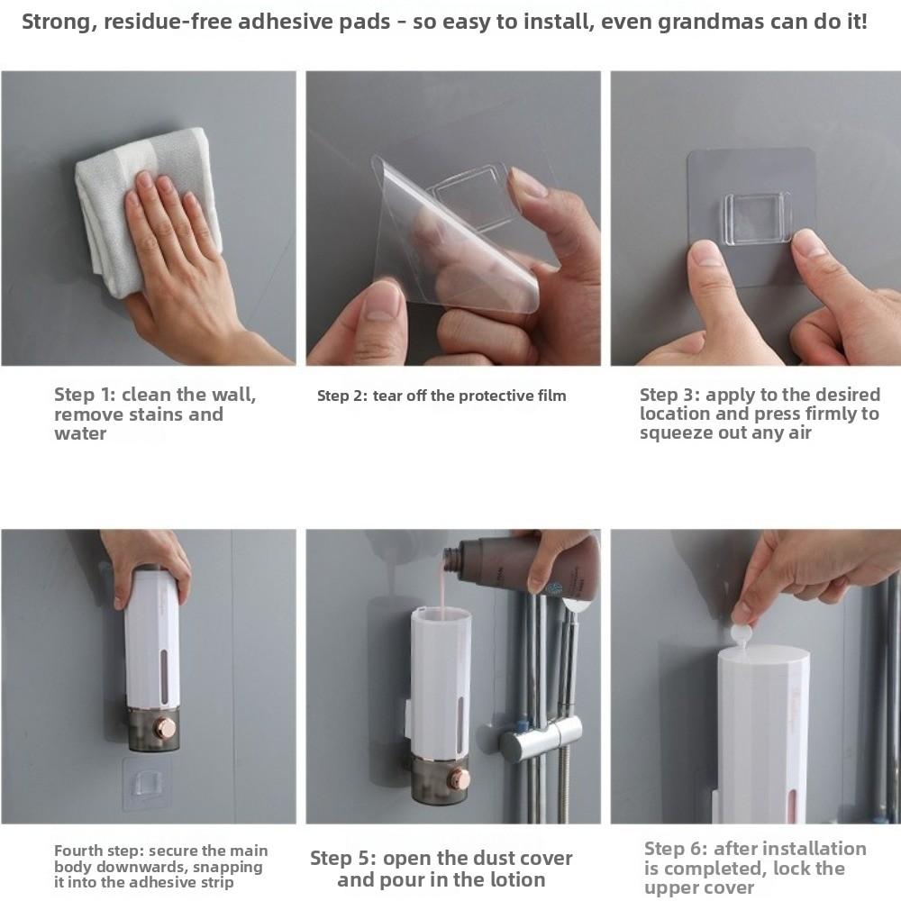 Light Luxury Punch-free Soap Dispenser Plastic Shampoo Dispenser Hand Sanitizer Holder Restaurant