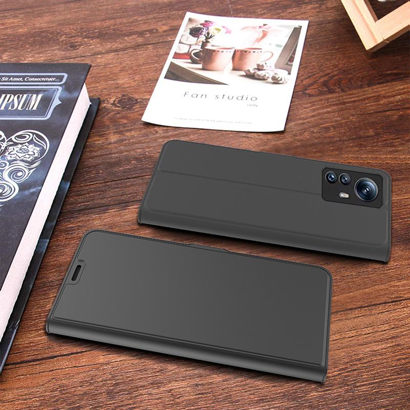 Card Slot Phone Case for Xiaomi Redmi Note 12S 4G,PU Leather+TPU Stand Phone Cover