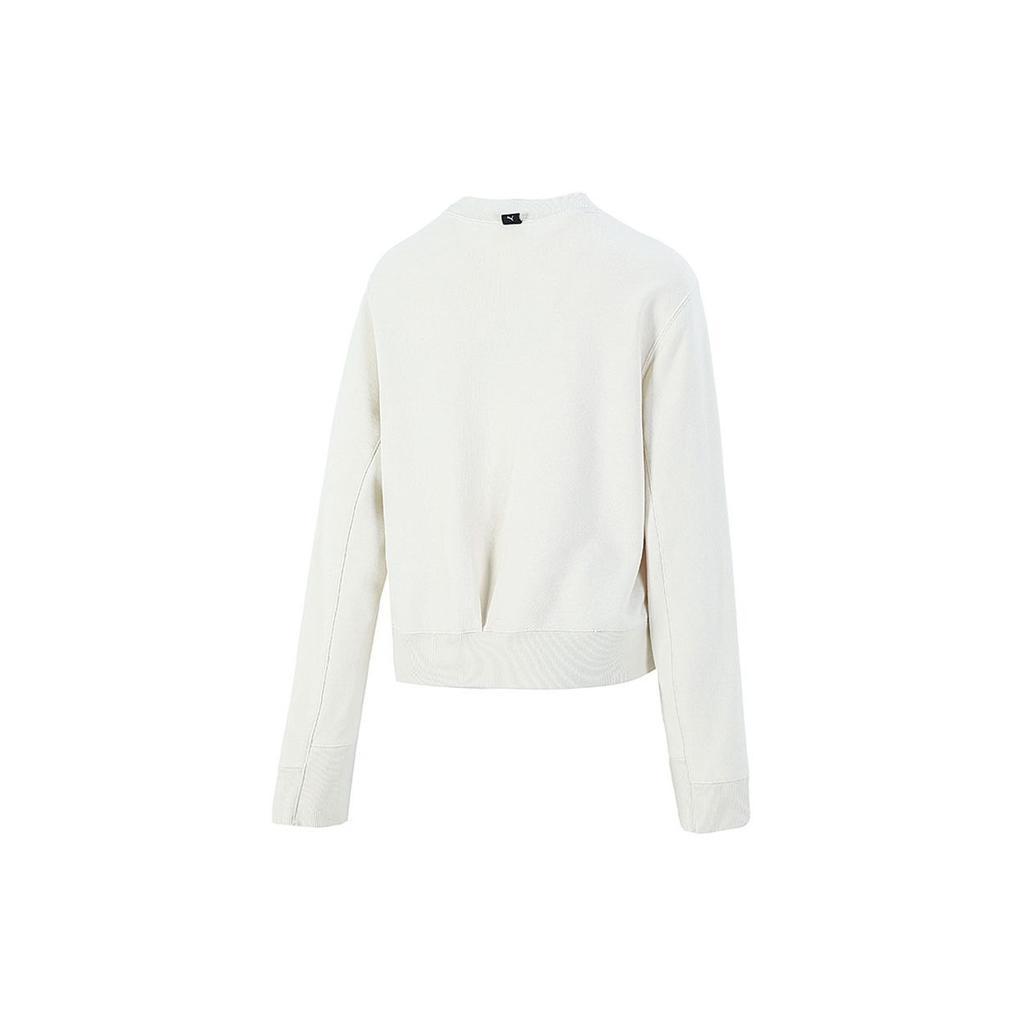 Puma Тренировочная дышащая трикотажная толстовка с круглым вырезом Женская толстовка Белая 531929-73