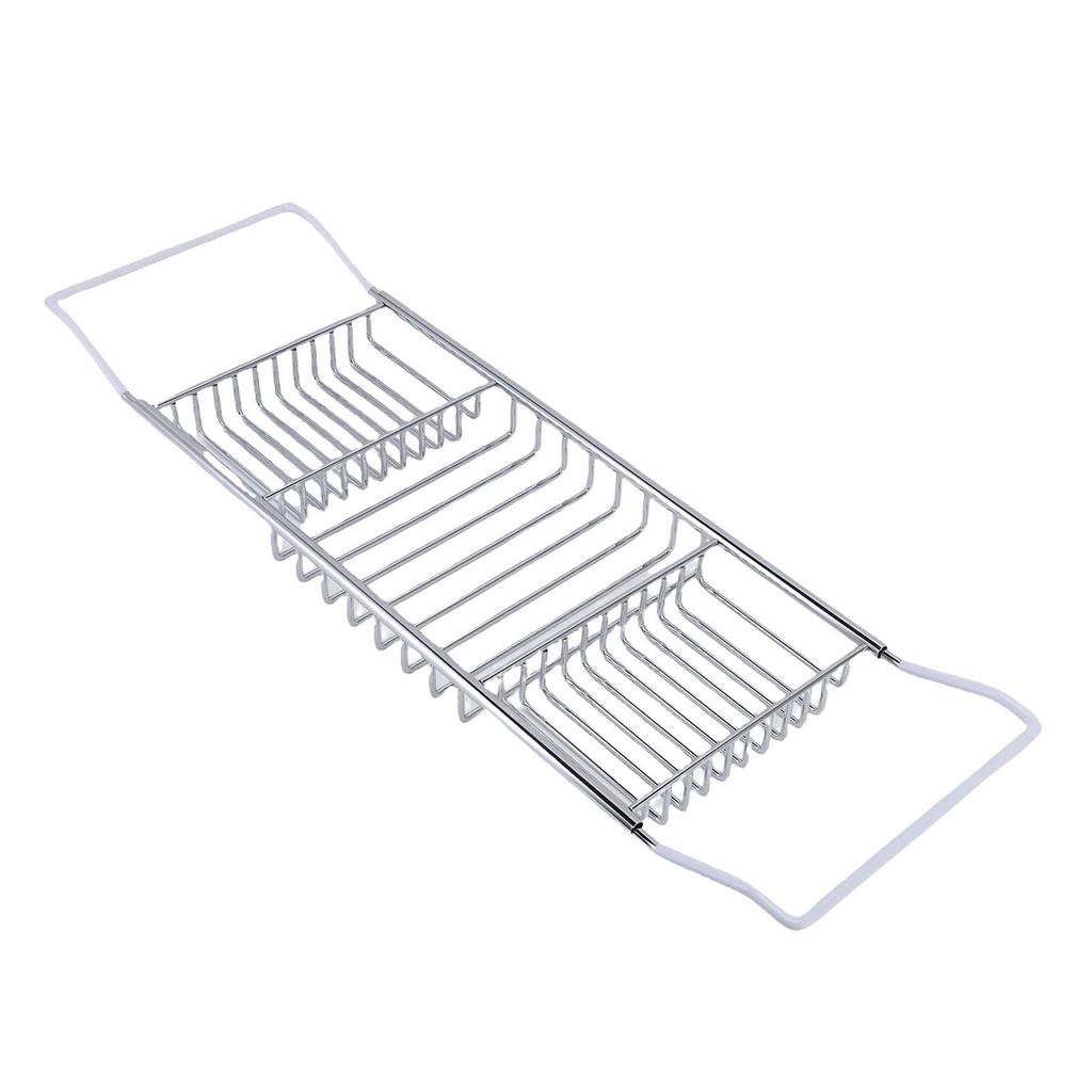 Поднос для ванны Раздвижной поднос для душевой кабины из нержавеющей стали для роскошной ванны Аксессуары для ванной комнаты