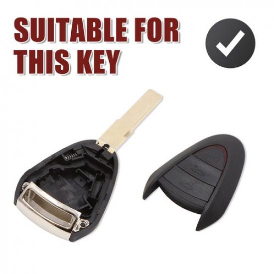 Pack of 1 For Porsche Boxster 3 Buttons Blank Key Fob Remote Control Case Shell