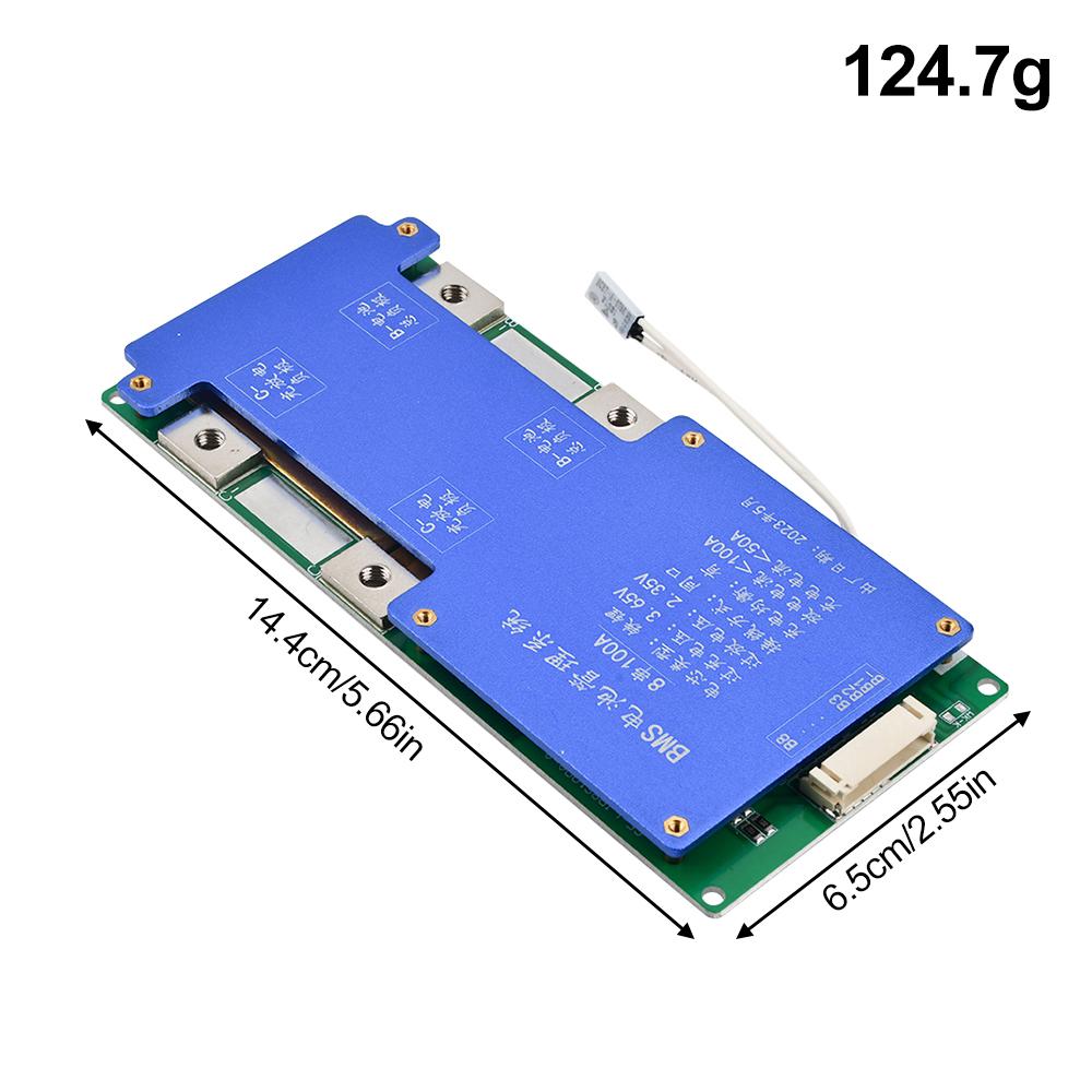 BMS 8S 100A 24V LiFePO4 Battery Protection Board BMS Iron Phosphate LFP Board Charging Controller with Balancing Function