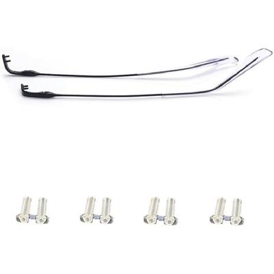 QYAJS 1 пара металлических дужек для очков без оправы, сменные заушники для очков, дужка оправы (черный)