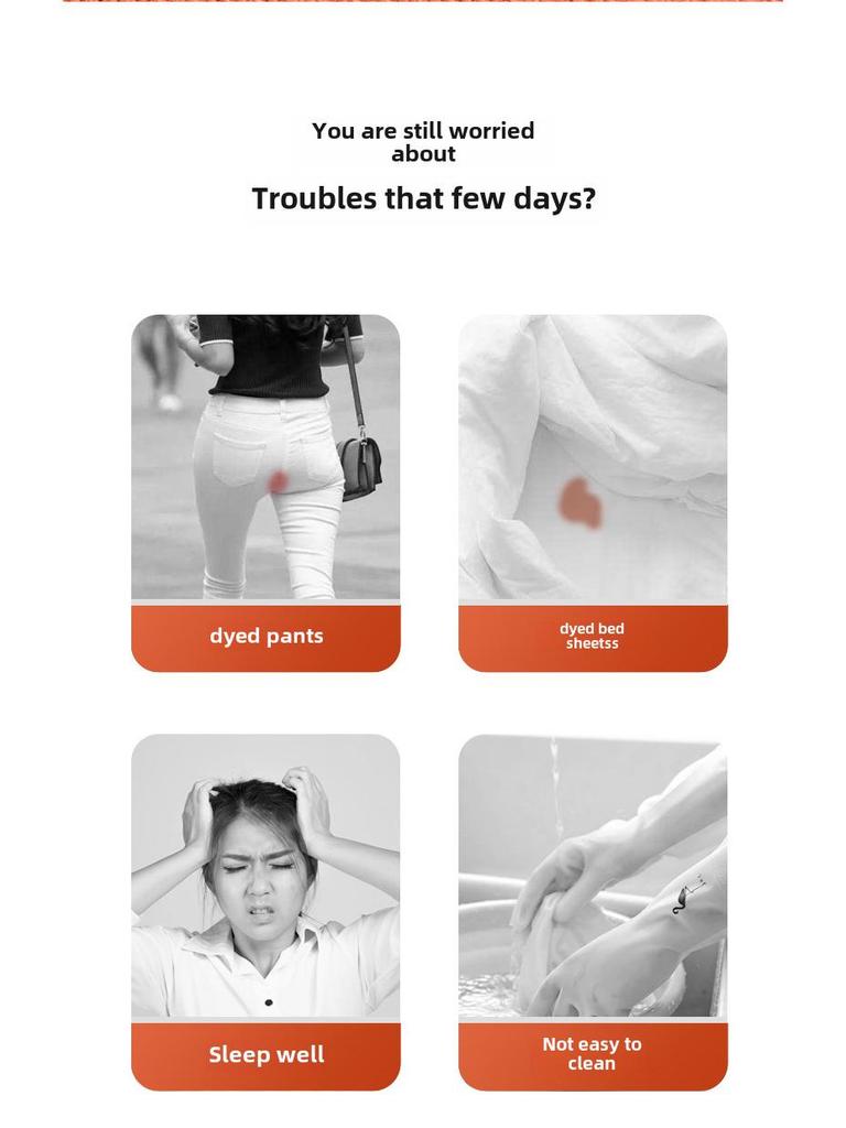 Женские гигиенические трусы из антибактериального хлопка с высокой посадкой - Непромокаемое менструальное белье для девушек