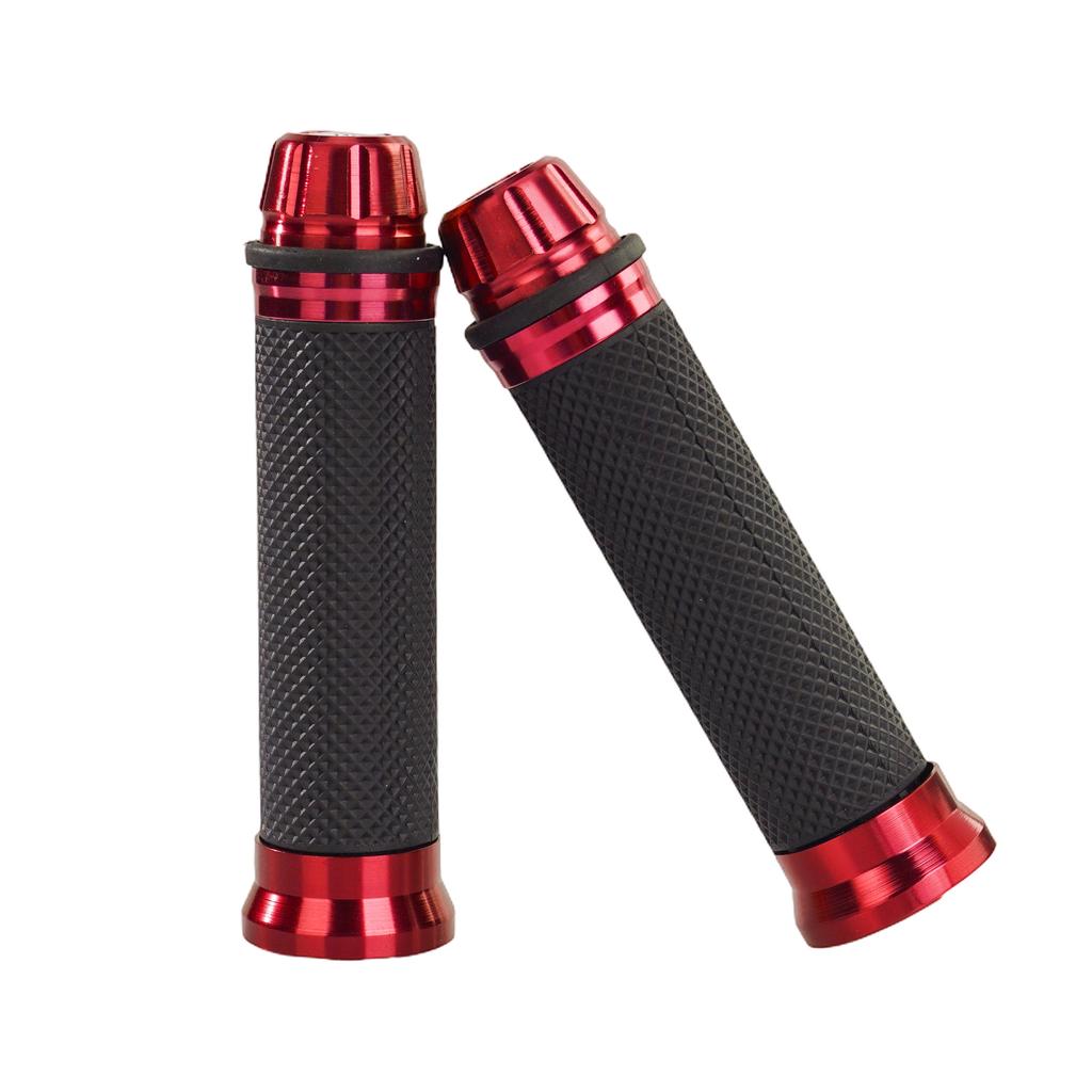 Motorcycle Handlebar Grips Cylindrical Rubber Double-Color Aluminum End Caps Arrow Personalized Modification Accessories