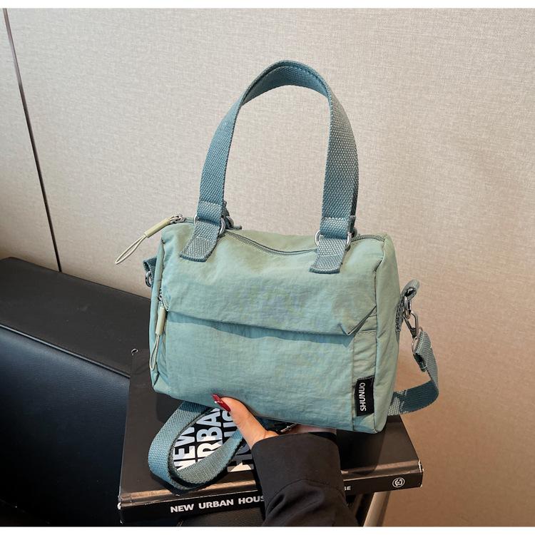 Simple Hand Carry Small Bag Women 2025 New Fashion Canvas Small Square Bag Casual Versatile Shoulder Messenger Bag