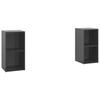 TV Cabinets 2 pcs High Gloss Gray 72 x 35 x 36.5 cm Engineered Wood