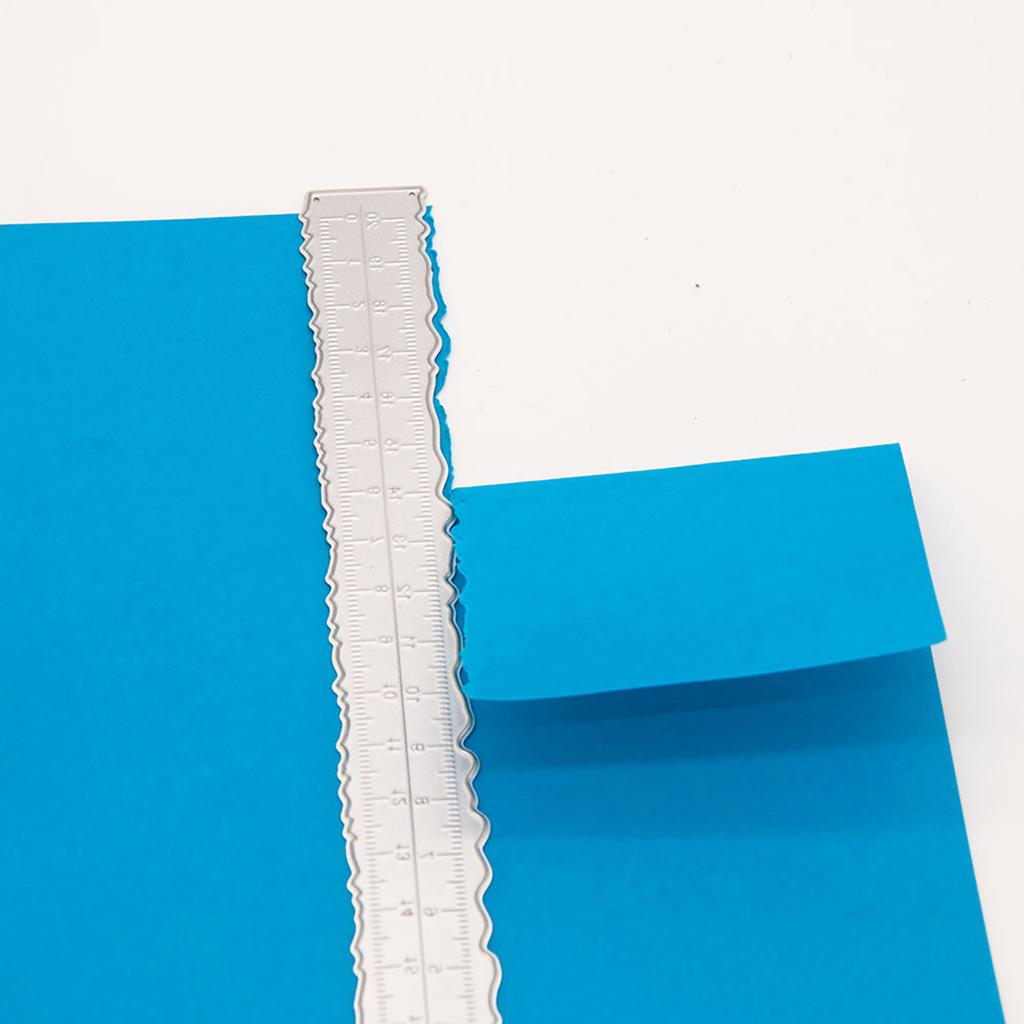 3 шт. 8,54-дюймовая линейка для разрыва бумаги из углеродистой стали, линейка для резки бумаги с неровными краями, волнистый край, измерительный инструмент для школьных и офисных открыток, изготовление поделок своими руками