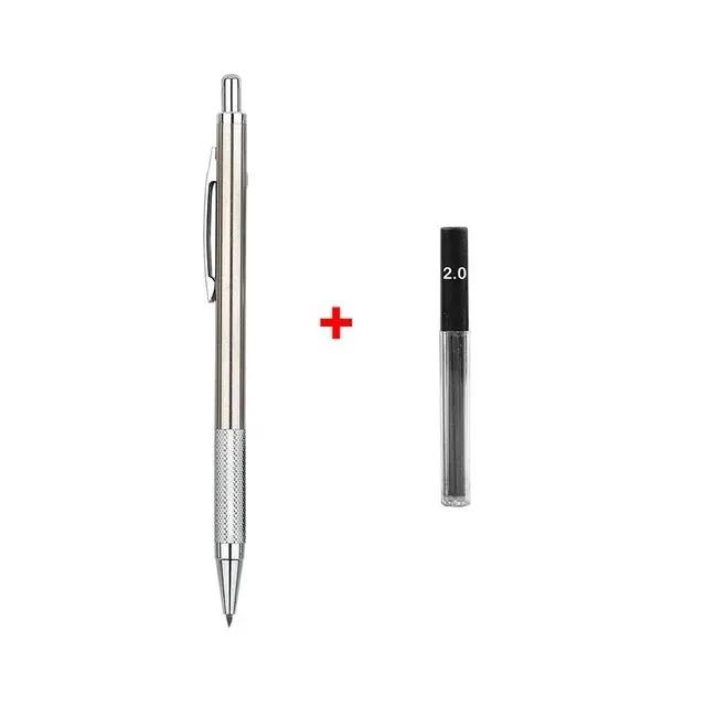 Набор механических карандашей 0,3/0,5/0,7/0,9/1,3/2,0/3,0 мм/7 шт., цельнометаллический художественный рисунок, живопись, автоматический карандаш с стержнями, офисные школьные принадлежности