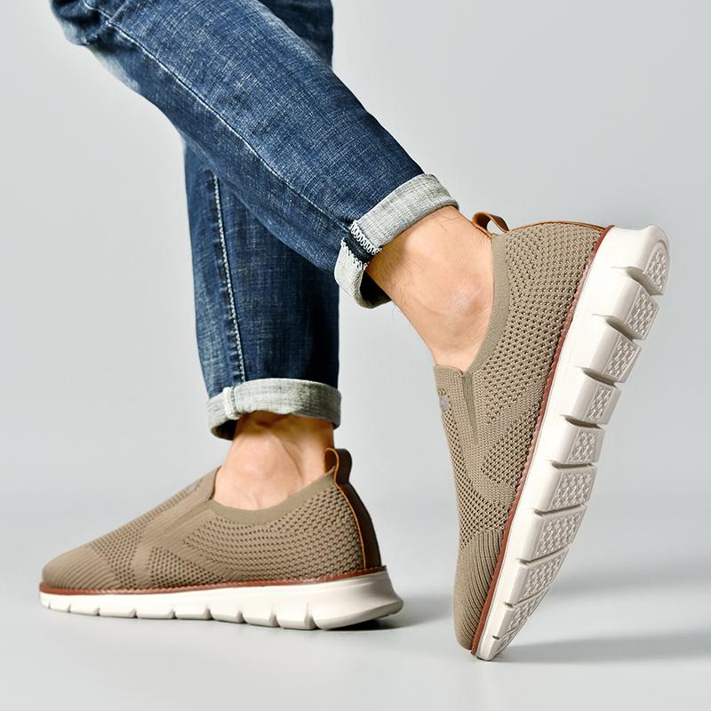 Men Sneakers Loafers Tuinanle White Plus Size 4050 Shoes Casual Sneakers Breathable Mesh Shoes