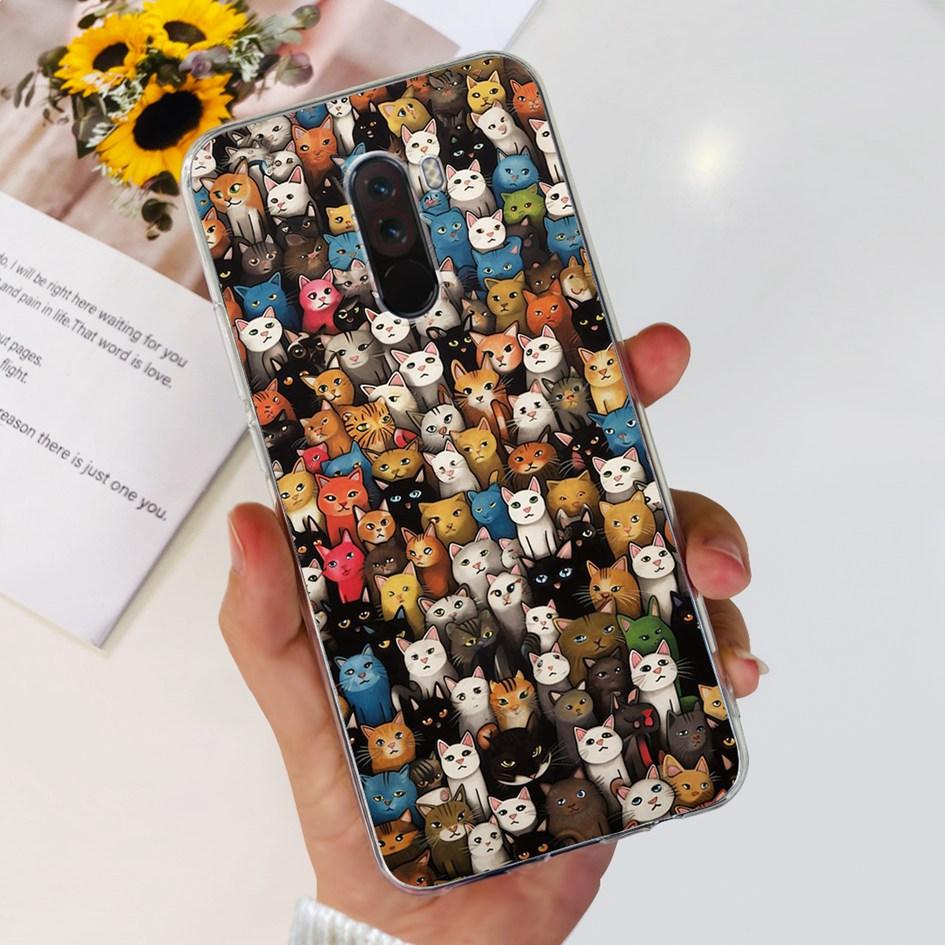 6,81" Чехол для Xiaomi Mi Pocophone F1 Силиконовая задняя крышка Модный ТПУ чехол для телефона Для Xiaomi Poco F1 Чехлы PocofoneF1 Мягкий бампер