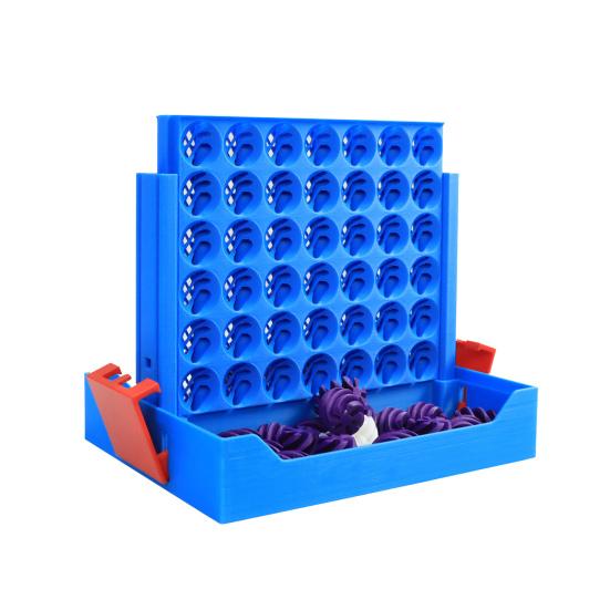 4-In-A-Row Board Game with 3D Printed Spiral Chess Connecting Four Strategy Game Parent-child Interactive Educational Chessboard Toy Toddlers