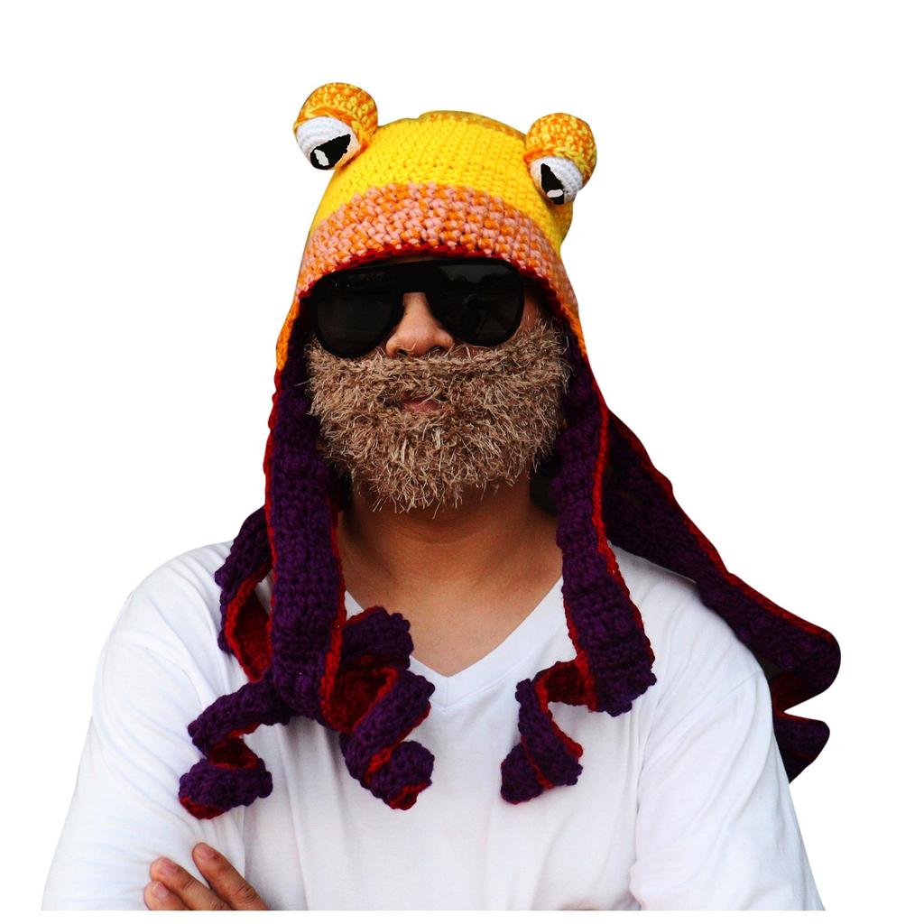 Вечерние хитрые забавные головные уборы Вязаные крючком шерстяные шляпы с цветными блоками