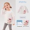 JELLYBABY Милая детская футболка с длинным рукавом, имитирующая двойку
