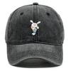Cute Rabbit Printed Baseball Cap Adjustable Snapback Baseball Hat Solid Color Leisure Sport Hat For Golf Mountaineering Gifts