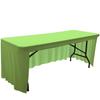 Solid Color Spandex Tablecloths 6ft Fitted Stretch Table Covers for Rectangular Tables Perfect Weddings Birthdays Banquets Decor