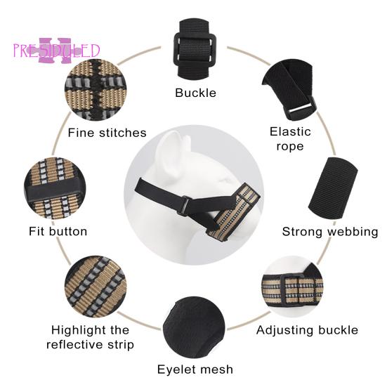 Регулируемый светоотражающий намордник для собаки, удобный, простой в использовании, поводок для прогулок на свежем воздухе в комплекте.