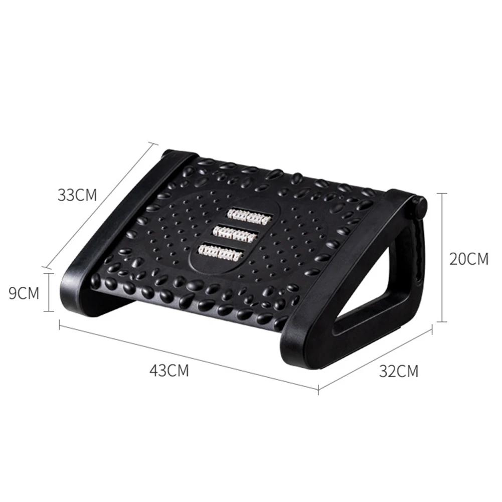 Under Desk Footrest Ergonomic Foot Stool Resting Stool for Home Office Work Foot Resting Stool with Massage Rollers