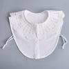 Women Embroidery Lace Detachable Lapel Fake Collar Shirt White Ruffles False Collar Woman Removable False Blouse Nep Kraagie
