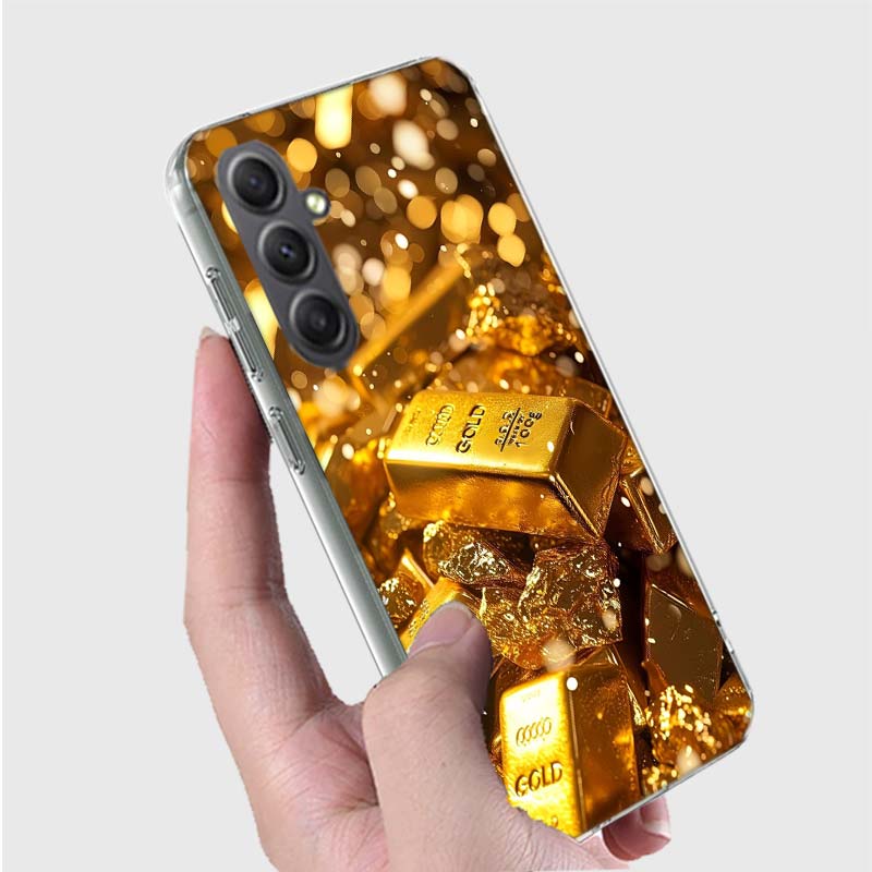 Gold Bar Wealth and Finance Phone Case for Samsung A16 A26 A36 A56 A17 A37 A57 A07 A06 A02S A03 A04S A05S Galaxy Note 20 10 A50S