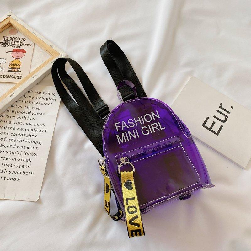 Детский прозрачный рюкзак из ПВХ, модная мини-сумка для девочек, модная школьная сумка для детского сада, ранец