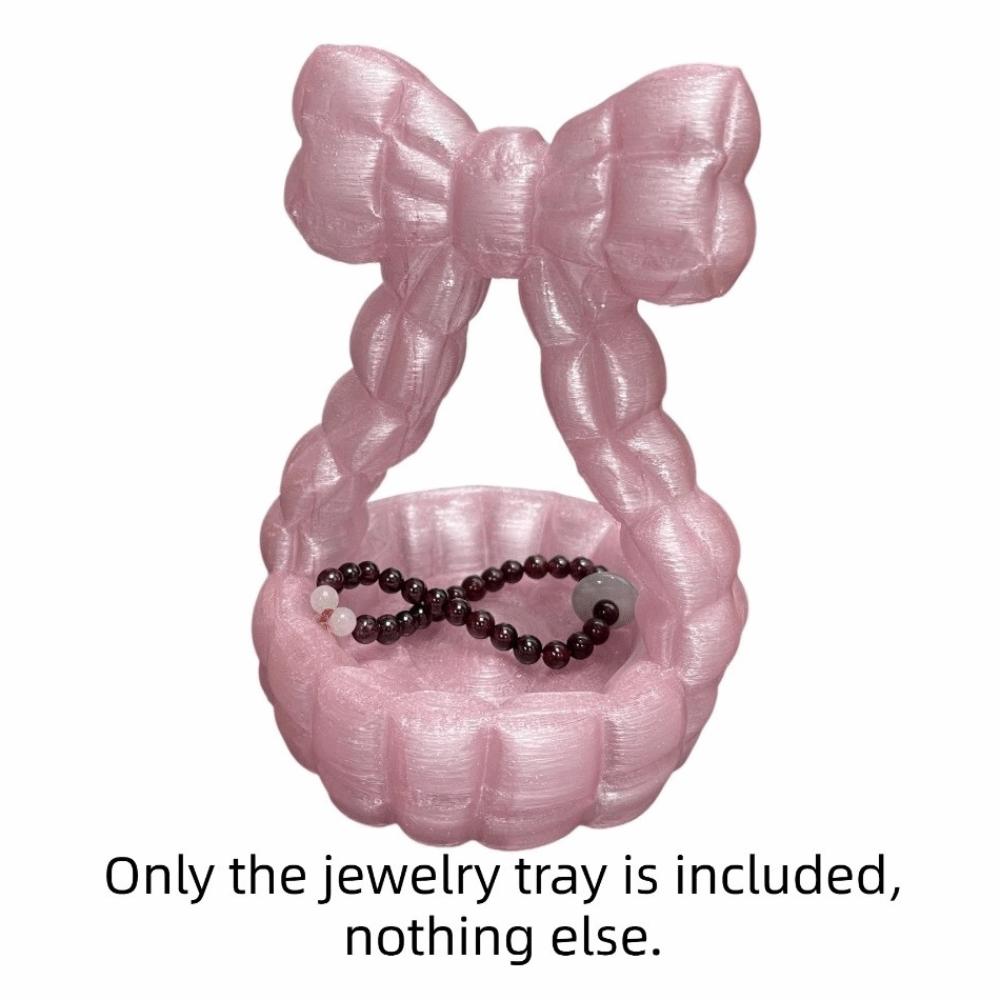 Decorative Bow 3D Printed Jewelry Tray Sweet Shell Shape Jewelry Tray  Home Ornaments