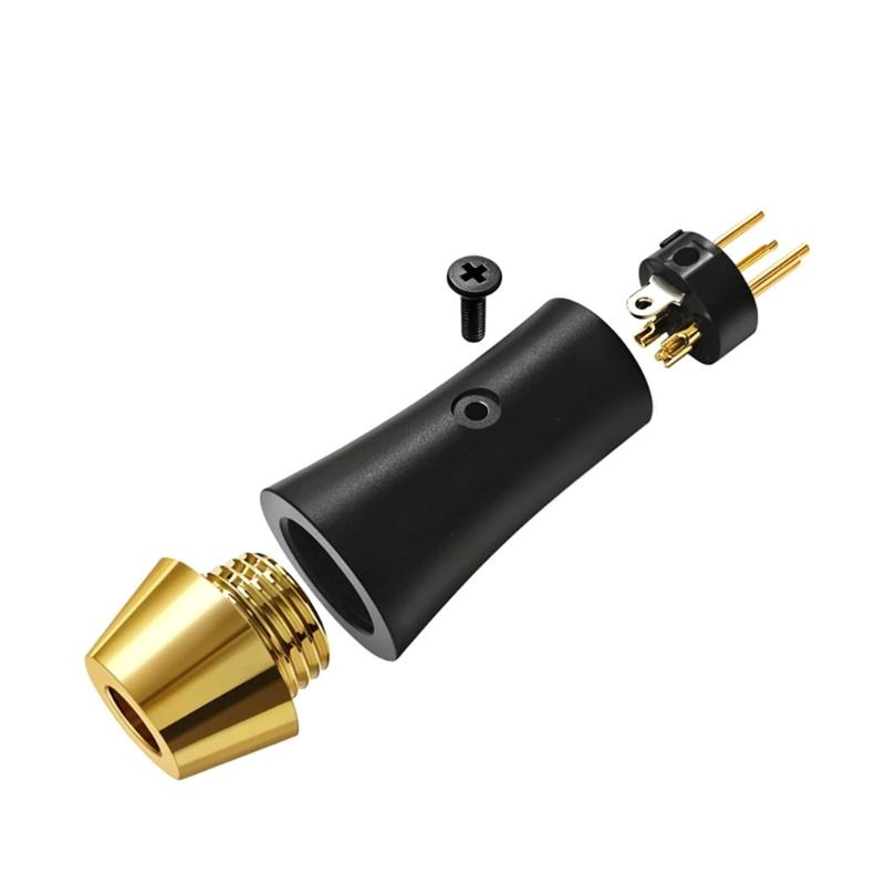 Профессиональный 4-контактный XLR звуковой разъем с отверткой для усиления сбалансированного сигнала наушников из алюминиевого сплава