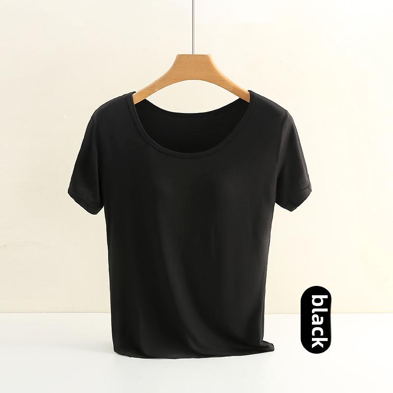 Женский модальный жилет с короткими рукавами, тонкий, большого размера, узкие чашечки