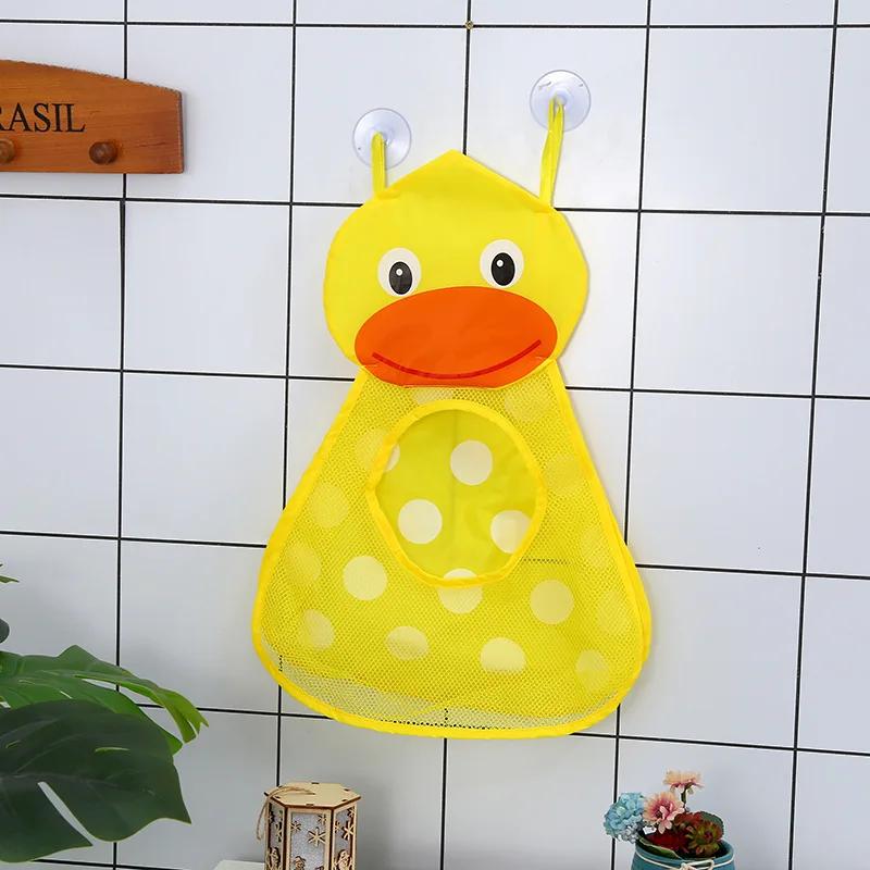 New Cartoon Cute Bathroom Toiletries Kids Toys Mesh Storage Bag Bedroom Wall Mounted Sundries Bag Kitchen Supplies Organizer