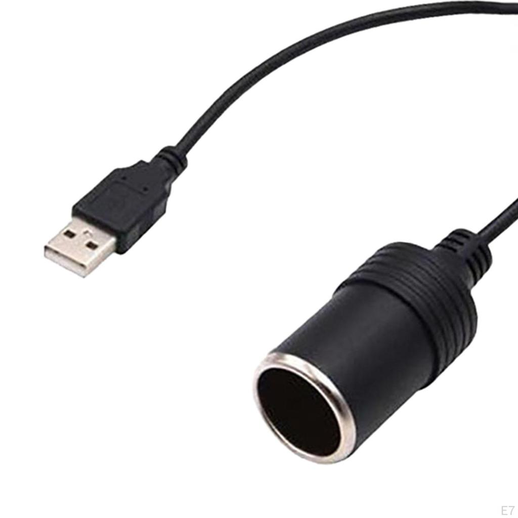 Кабель-преобразователь 5V USB A Male на 12V Female для автомобильного прикуривателя с чипом-усилителем, 10 Вт для GPS и камеры