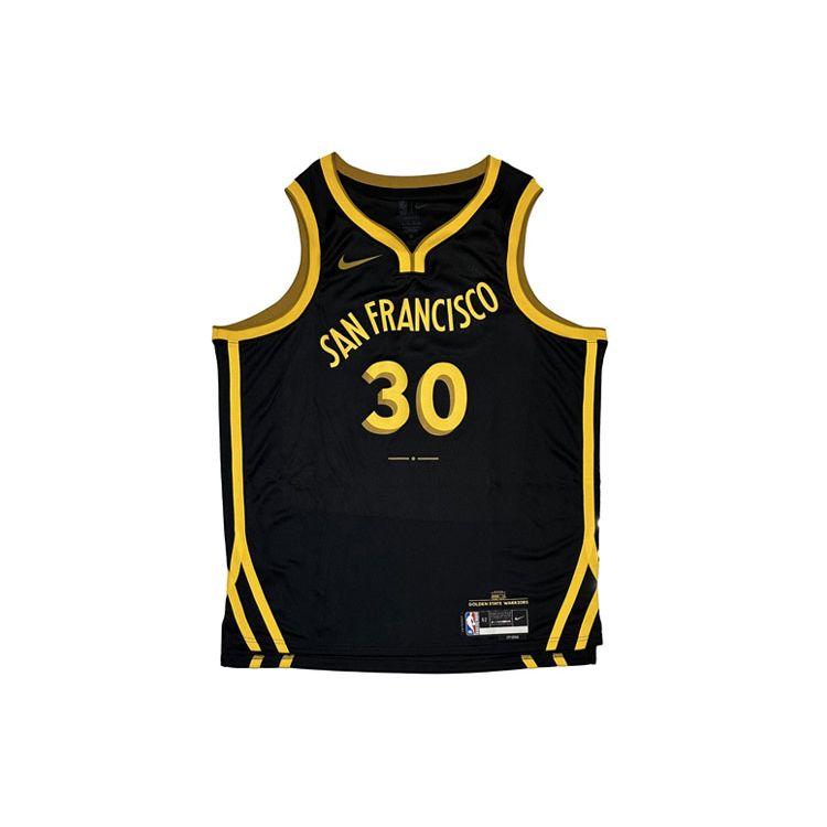 Nike Curry 23-24 Сезон NBA Warriors City Edition Джерси SW Fan Version Баскетбольная майка Мужские майки Черный DX8502-011