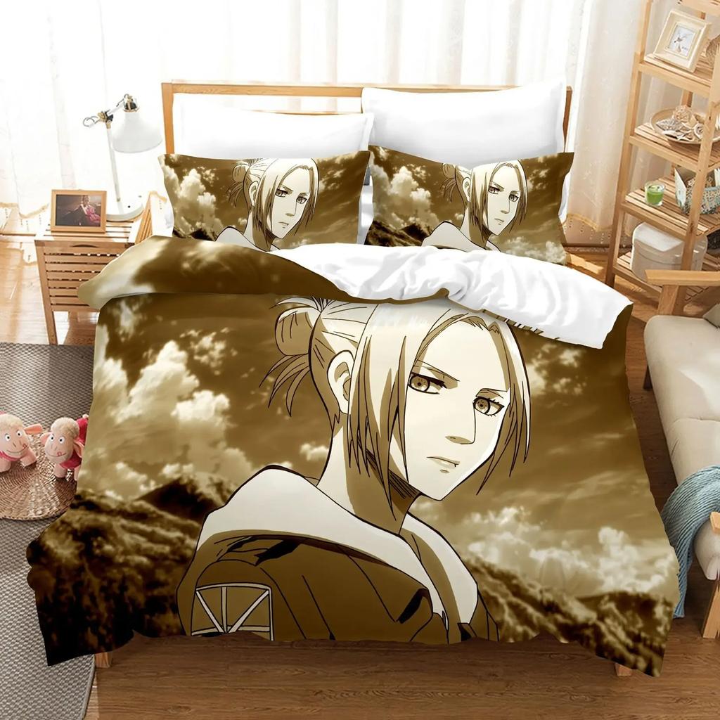 3D Attack On Titan Bedding Set Single Twin Full Queen King Size Attack On Titan Bed Set Children Kid Bedroom Duvet Cover Sets