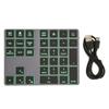 Wireless Number Pad Mini Ultra Thin Aluminum Alloy 7 Color Backlit 34 Key Numeric Keypad for Windows for OS