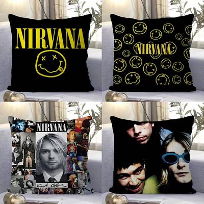 NNirvanas Band Pillow Cushion Cover Pillowcase Living Room Sofa Home Decor Customized