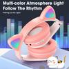 Cute Cat Ear Headphones Bluetooth 5.0 Wireless Game Headset Bass Noise Cancelling Stereo HiFi Music Support TF Card Casco Mic Girl Gift Pink
