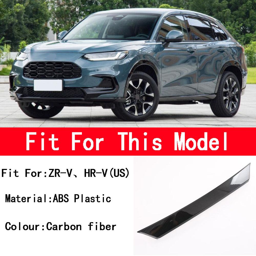 For Honda XR-V ZR-V HR-V Vezel 2024 Carbon Fiber Rear Trunk Tailgate Lid Cover Trim Car Accessories Stickers HRV ZRV