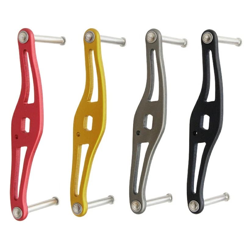 VISPREA Aluminum Alloy Baitcasting Reel Handle, 120mm, Crank, Shimano, Daiwa, and Abu Garcia Compatible, Replacement Custom Part, YU263 (Black)