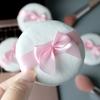 1 шт. Пуховка для макияжа в форме банта, Многоразовая бархатная косметическая губка-смеситель для тональной основы, для рассыпчатой пудры, пудры для тела, Инструменты для красоты и макияжа