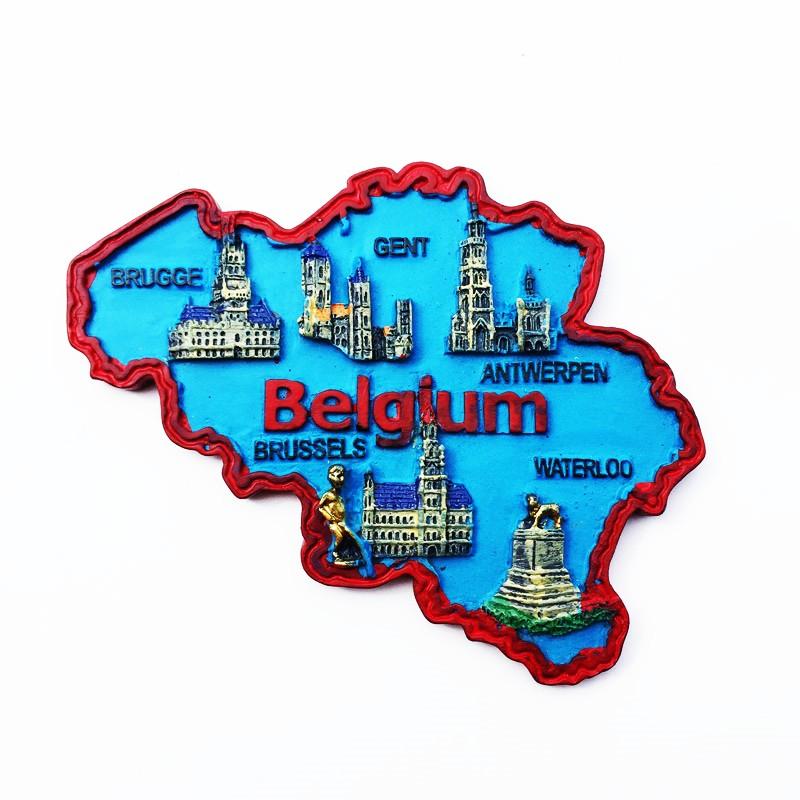 Бельгия Магнит на холодильник из смолы Гент Монс Магниты на холодильник 3D Наклейки Магнитные магниты Декор Брюгге Брюссель Туристический сувенир