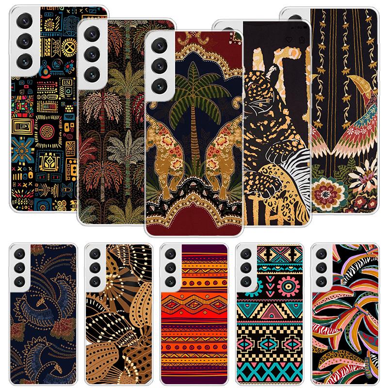 Чехол для телефона с африканским узором для Samsung Galaxy S26 S25 Edge S24 S23 FE S22 Ultra S21 Plus S20 + Fundas Cover Coque G
