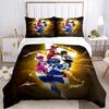 3pcs Lightning Power Rangers Printed Quilt Set - Includes 1 Quilt Cover and 2 Pillowcases, Machine Washable - Suitable for All Seasons.F035
