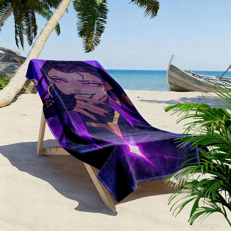 VALORANT Print Beach Towel, Large Soft Quick Dry Towel for Beach Camping Swimming