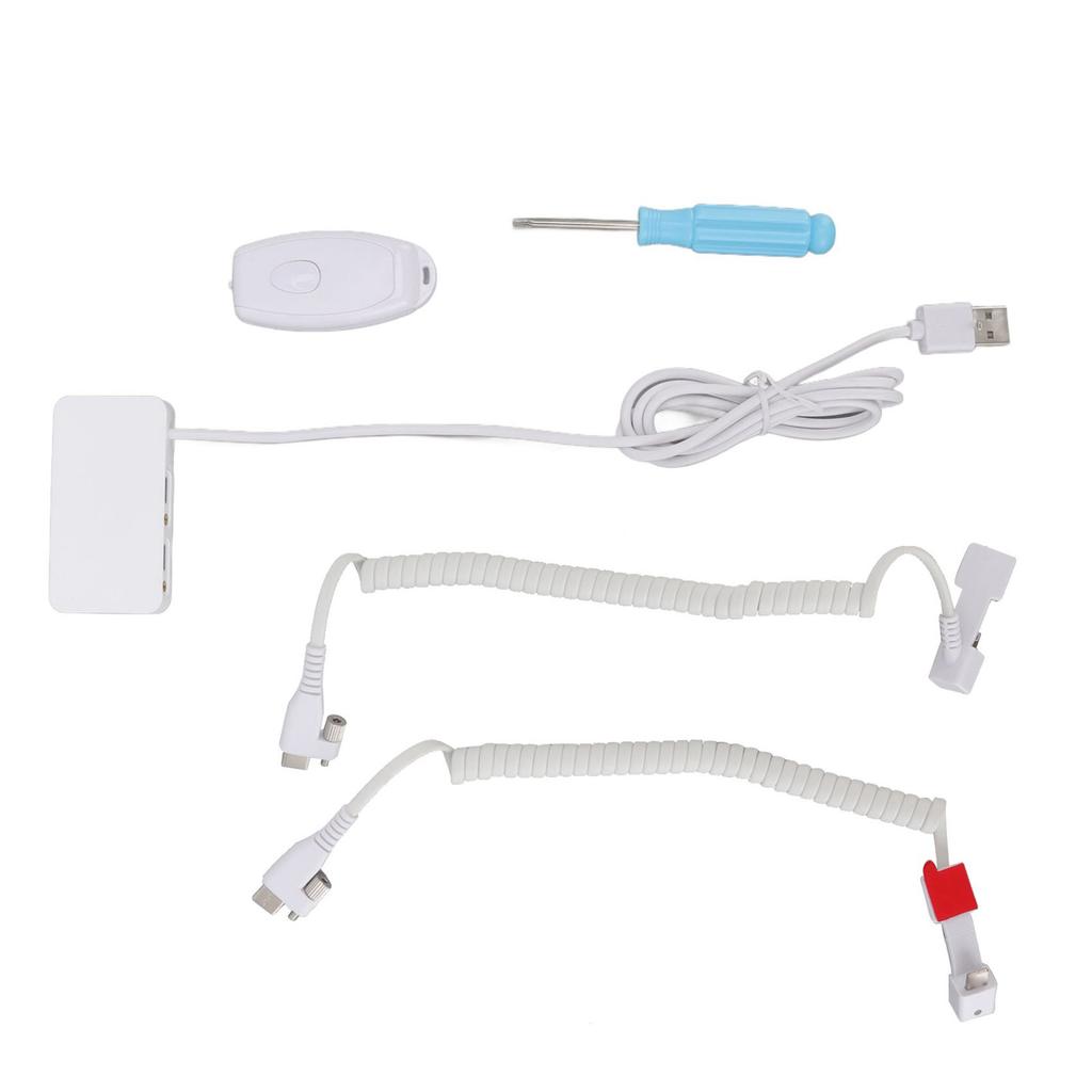 Dual Port Security Anti Theft Display Stand Holder with Charging Function Burglar Alarm for Digital