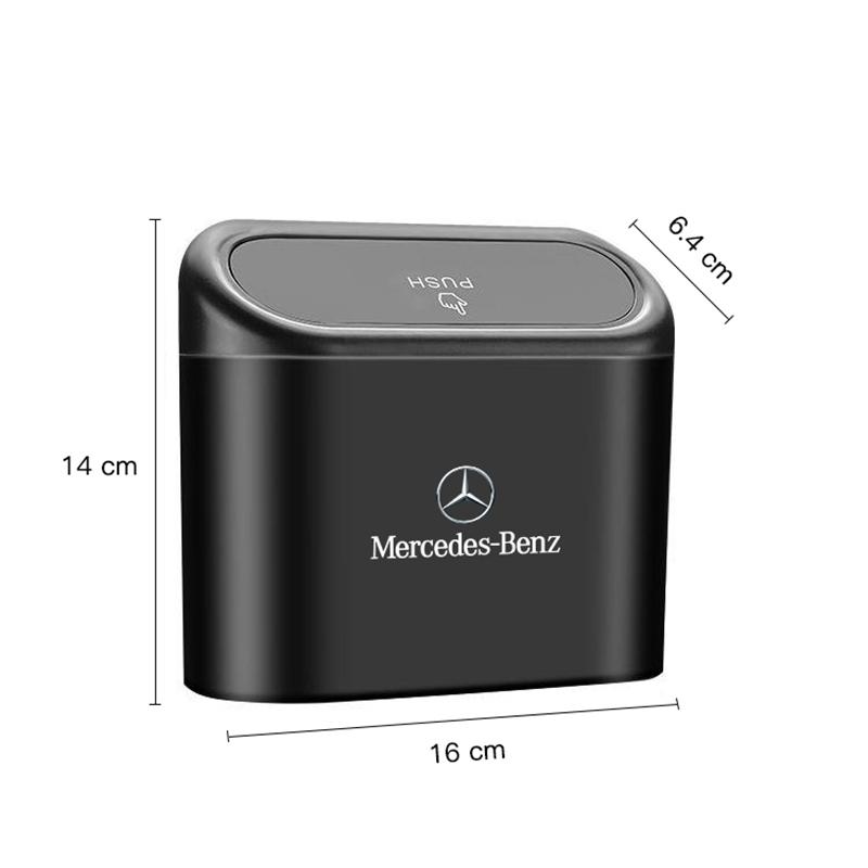 BWE1 2025 Hot Car Trash Bin Storage Box Hanging Trash Interior Accessories For Mercedes Benz AMG W177 W176 X166 X167 C257 C218 X253 C