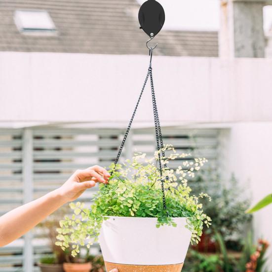 Шкив с крючком для растений, выдвижная садовая корзина, вешалка для горшков, телескопическая вешалка для кормушки для птиц, шкив из нержавеющей стали